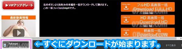 金髪天国で動画をダウンロードする手順3