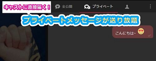 stripchatのアルティメット会員になるとプライベートメッセージが送り放題